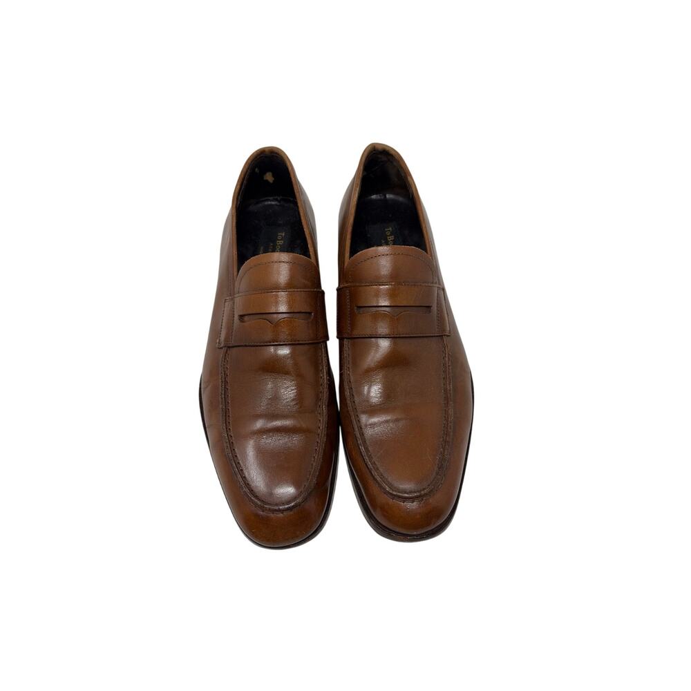 To Boot New York penny loafers brown Italian calf leather sz 8